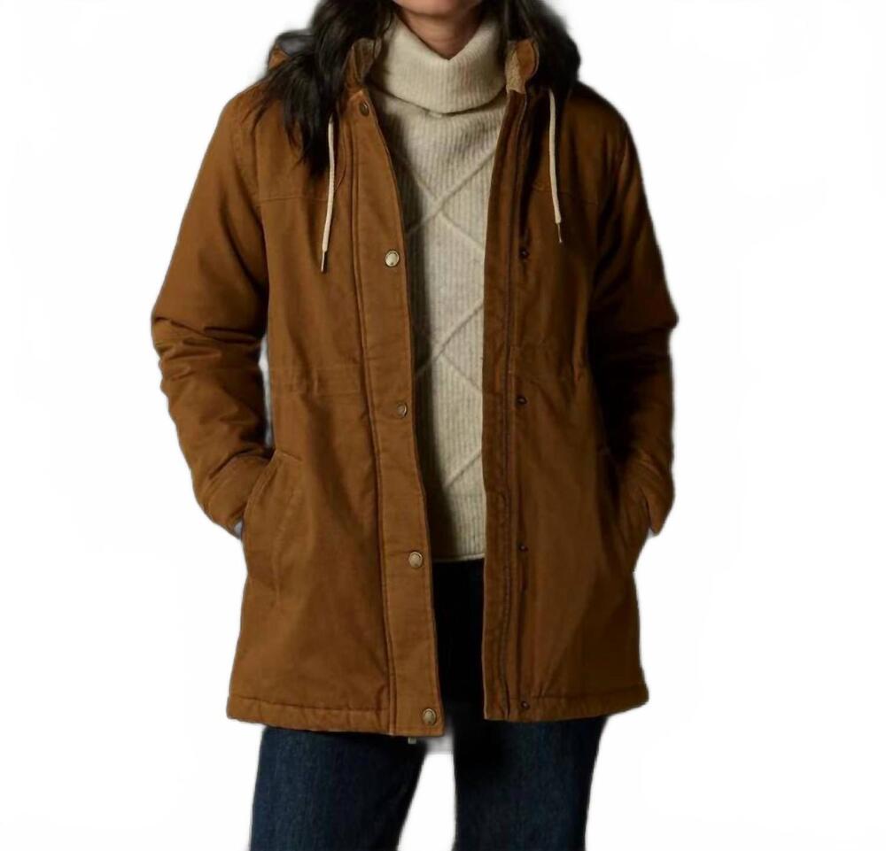 NEW THE NORMAL BRAND women's betsie canvas coat in maple glaze